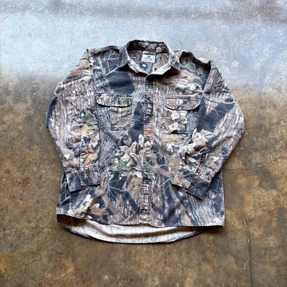 Vintage 80s Mossy oaks camo cotton Shirt - Picture 1 of 4